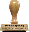 Holzstempel 25 mm 2 Zeilen